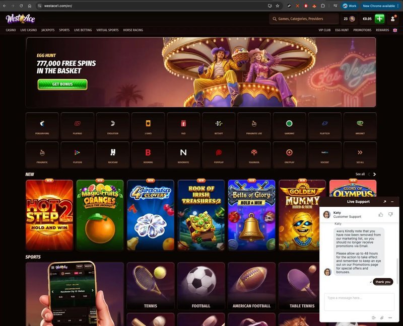 Discover westace casino online